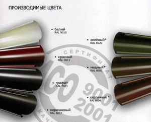 Водосток Бриза Польша цветной, коричневый, белый. Софит BRYZA. Скидки