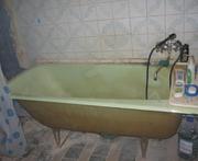 Салатовая чугунная ванна (б/у)