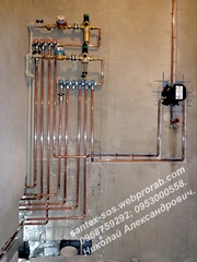 Монтаж коллекторной (лучевой) разводки медного водопровода. Харьков.