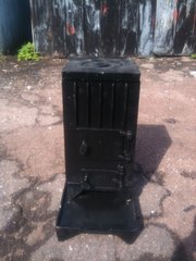 Печка чугунная. Буржуйка на 1 конфорку. Печь разборная. Новая