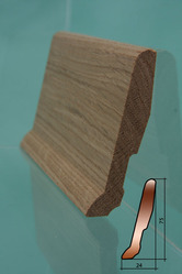 Европлинтус, плинтус из натурального дерева (дуб, сосна).