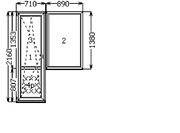 Продам металлопласт. балкон. блок (двери + окно)